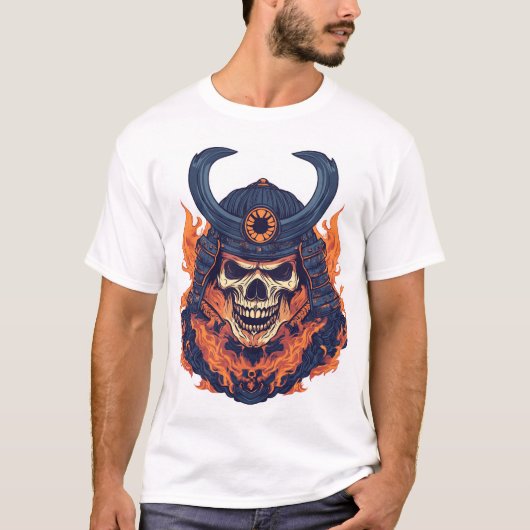 Samurai Oni Schedel T-shirt (Voorkant)