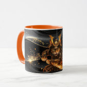 Samurai Orange Cat Warrior - Combo Coffee Mug (Devant gauche)