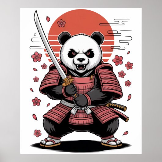 Samurai Panda Bear  Poster (Devant)