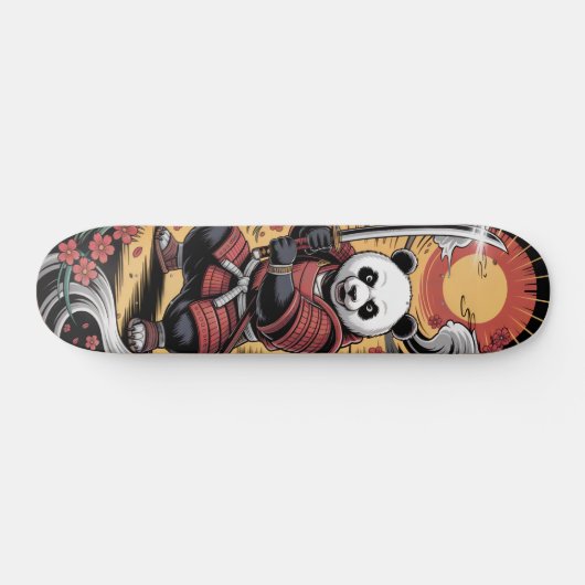 Samurai Panda Bear warrior Skateboard (Horizontaal)