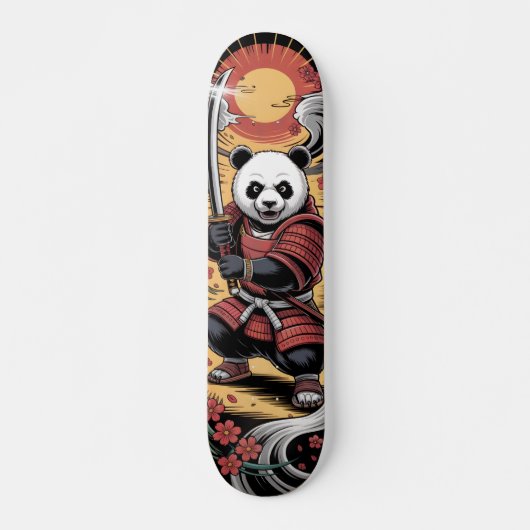 Samurai Panda Bear warrior Skateboard (Voorkant)