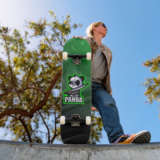Samurai Panda Mascot Esport Skateboard (Extérieur 1)