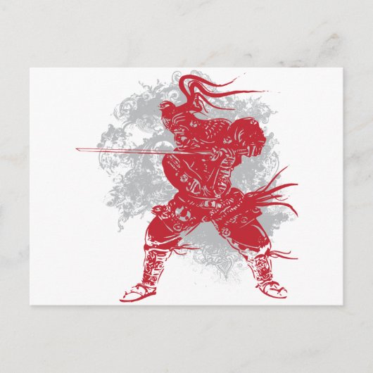 Samurai Pose Briefkaart (Voorkant)