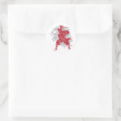Samurai Pose Ronde Sticker (Tas)