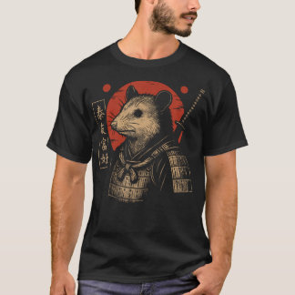 Samurai Possum Japanse Kunst Dier T-shirt