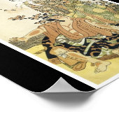 Samurai, Poster van Japans schilderij c. mid jaren (Hoek)