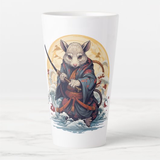 Samurai Rat Latte Mok (Voorkant)