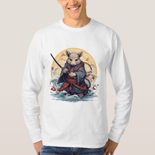 Samurai Rat Men's T-Shirts (Voorkant)