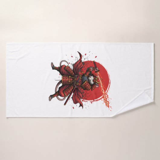  Samurai Rat warrior  (Serviette de bain)