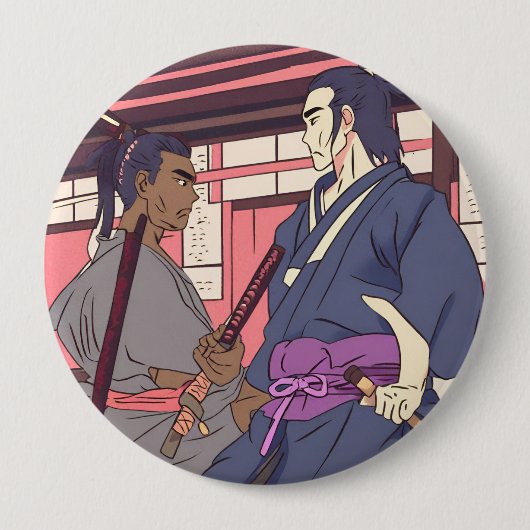 samurai ronde button 4,0 cm (Voorkant)