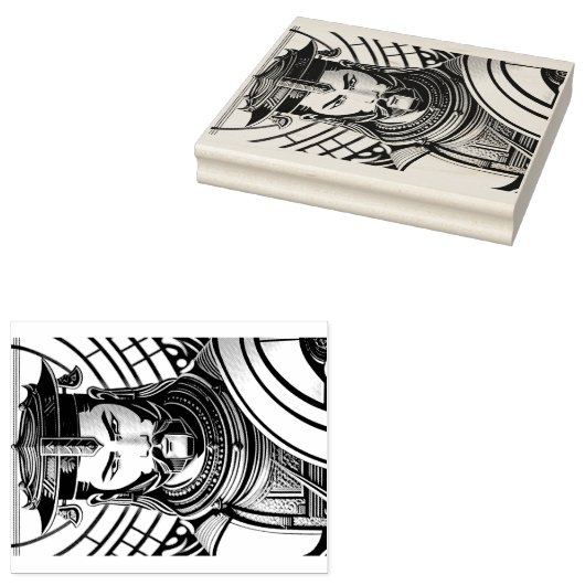 Samurai Rubberstempel (Gestempeld)