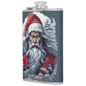 Samurai Santa Warrior Kerstkunstcadeau Heupfles (Links)