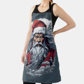 Samurai Santa Warrior Kerstkunstcadeau Schort (Insitu)