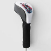 Samurai Schedel Krijger Golfheadcover (Schuin)