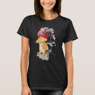 Samurai Shiba Inu Dog Japanse Cherry Blossom Saku T-shirt