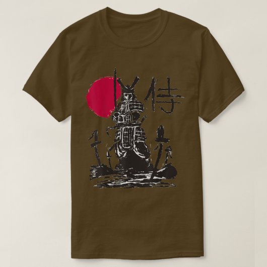 Samurai Shirt Sword Fighter Japans martial Arts (Design voorkant)