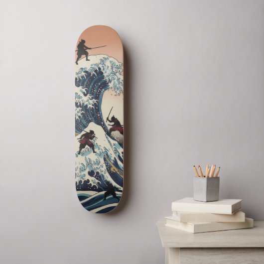 SAMURAI Skateboard – Japanese Ukiyo-e Inspired Art (Art mural)