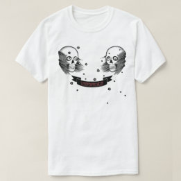 samurai skull en cherry blossom t-shirt