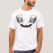 samurai skull en cherry blossom t-shirt (Voorkant)
