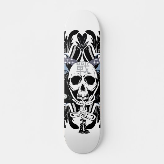 Samurai Skull Origineel ontwerpskateboard Dek Skateboard (Voorkant)