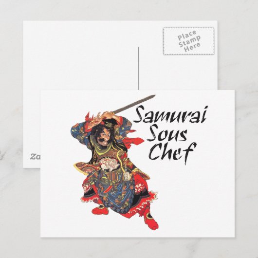 Samurai Sous Chef Briefkaart (Voorkant / Achterkant)