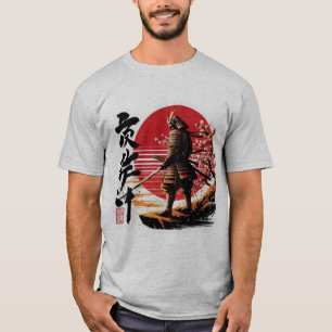Samurai Spirit - Bold Japanese Warrior T-Shirt Des