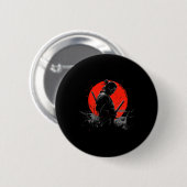 Samurai Spirit Graphic Modern Warrior's Ronde Button 5,7 Cm (Voorkant /achterkant)