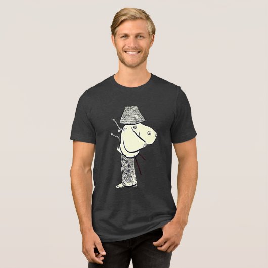 Samurai Spirit:  kunst Tri-Blend T-shirt (Voorkant volledig)