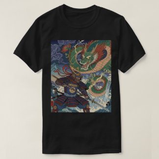 Samurai Spirit vs Dragon – Japanse kunst T-shirt