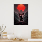 Samurai Sunset Poster (Keuken)