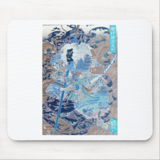 Samurai surft op krabben c. jaren '1800 muismat