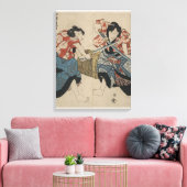 Samurai Sword Fight circa 1825 Canvas Afdruk (Insitu (Woonkamer))