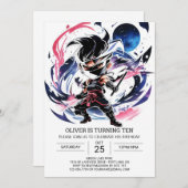 Samurai Sword Ninja Kinderen Verjaardag Kaart (Voorkant / Achterkant)