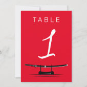 Samurai Sword Table Number (Voorkant)