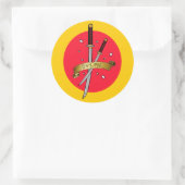 Samurai Sword Tattoo Ronde Sticker (Tas)