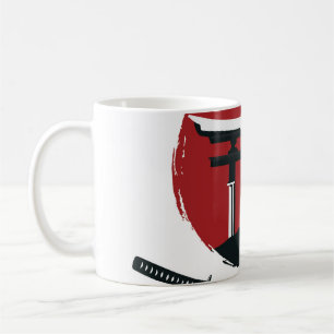 Samurai Sword: Torii Gate Cartoon Koffiemok