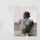 Samurai Tattoo - Carte postale / Invitation / RSVP (Devant / Derrière)