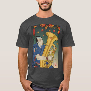 Samurai Tuba Music Ukiyoe Herfst herfst T-shirt
