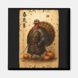 Samurai Turkijnse Thanksgiving Japanse Krijger Ani Magneet