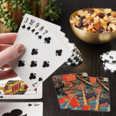 SAMURAI VECHT MET MONSTER POKERKAARTEN (Insitu)