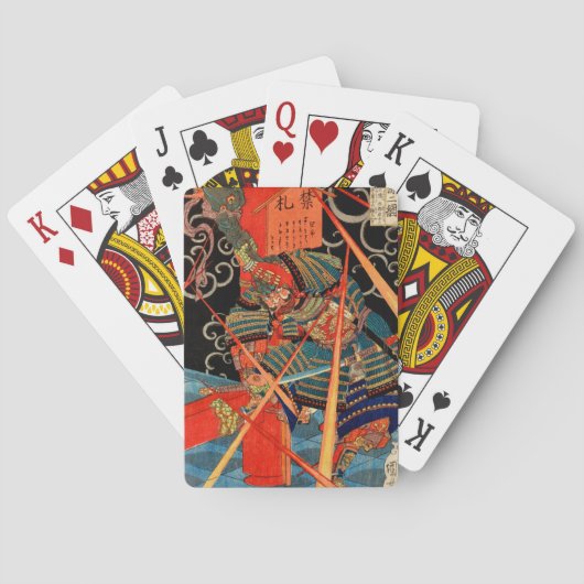 SAMURAI VECHT MET MONSTER POKERKAARTEN (Achterkant)