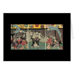 Samurai vecht spoken en slangen. 1850