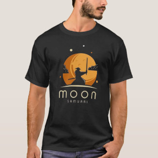 Samurai vechten bij maanlicht t-shirt