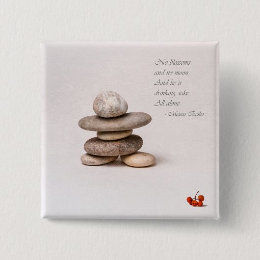 Samurai Vierkante Button 5,1 Cm (Voorkant)