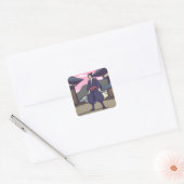 samurai vierkante sticker (Envelop)