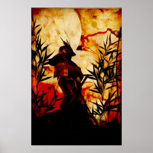 Samurai voor gevecht poster (Voorkant)