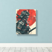Samurai Warrior Art Canvas Afdruk (Insitu (Houten vloer))