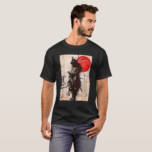 Samurai Warrior Bushido Code Japanse zwemmer T-shirt (Voorkant volledig)