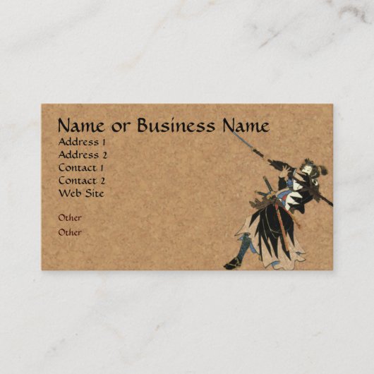 Samurai Warrior Business Profile Card Visitekaartje (Voorkant)