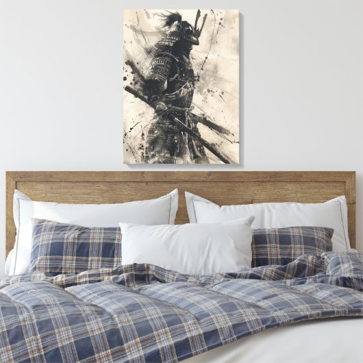Samurai Warrior Canvas Afdruk (Insitu (Slaapkamer))